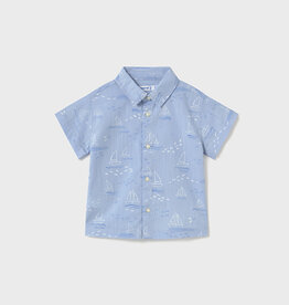 Mayoral Sail Boats Button Shirt