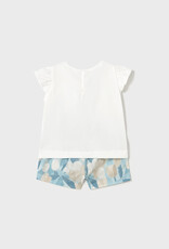 Mayoral Sky Floral Printed Shorts Set