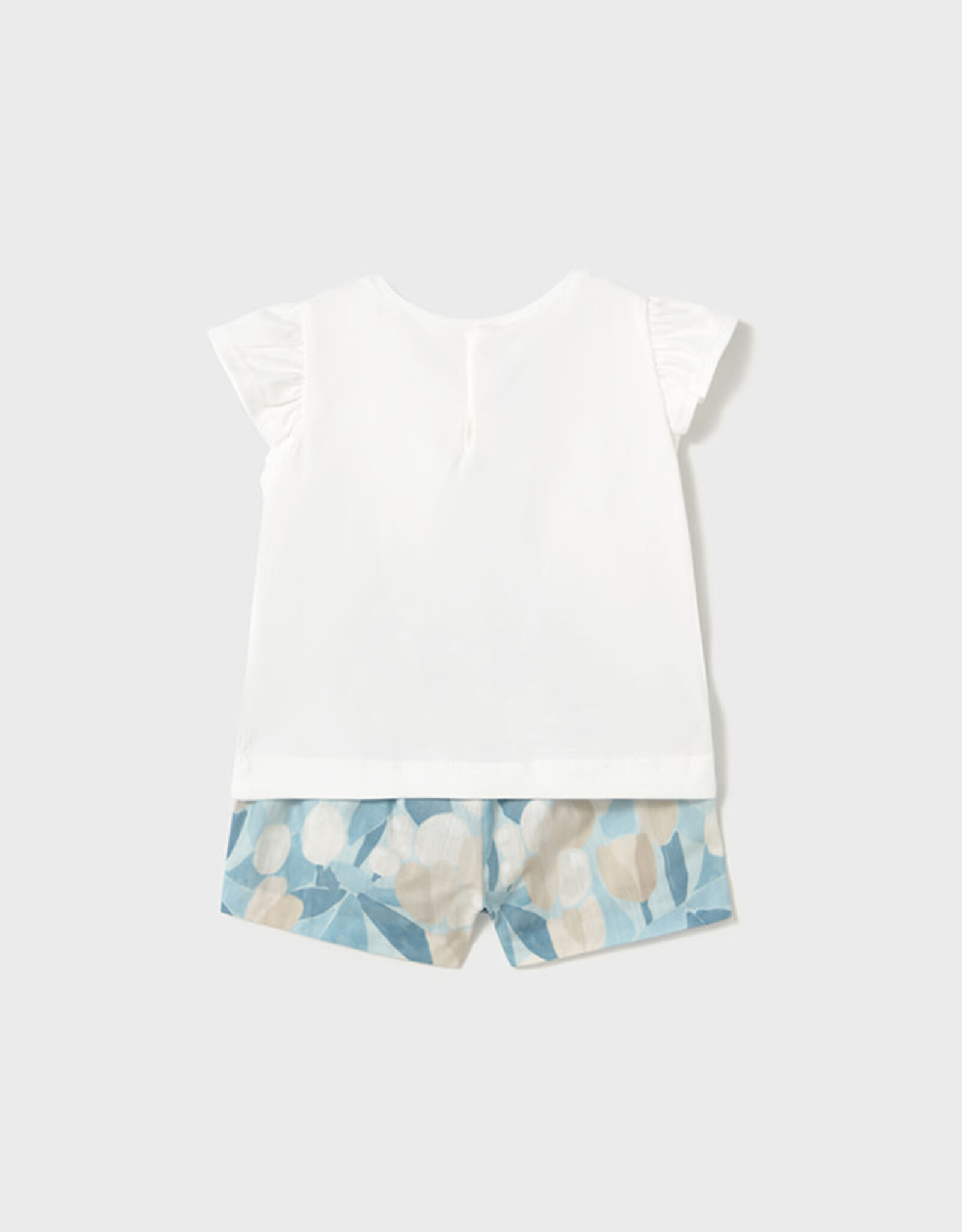 Mayoral Sky Floral Printed Shorts Set