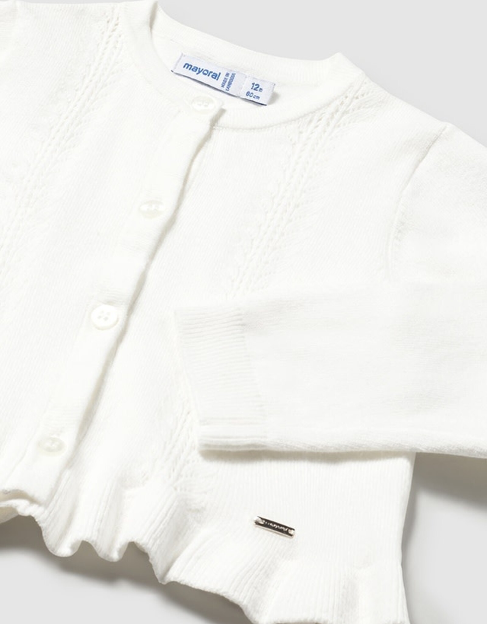 Mayoral Natural Knit Dressy Cardigan