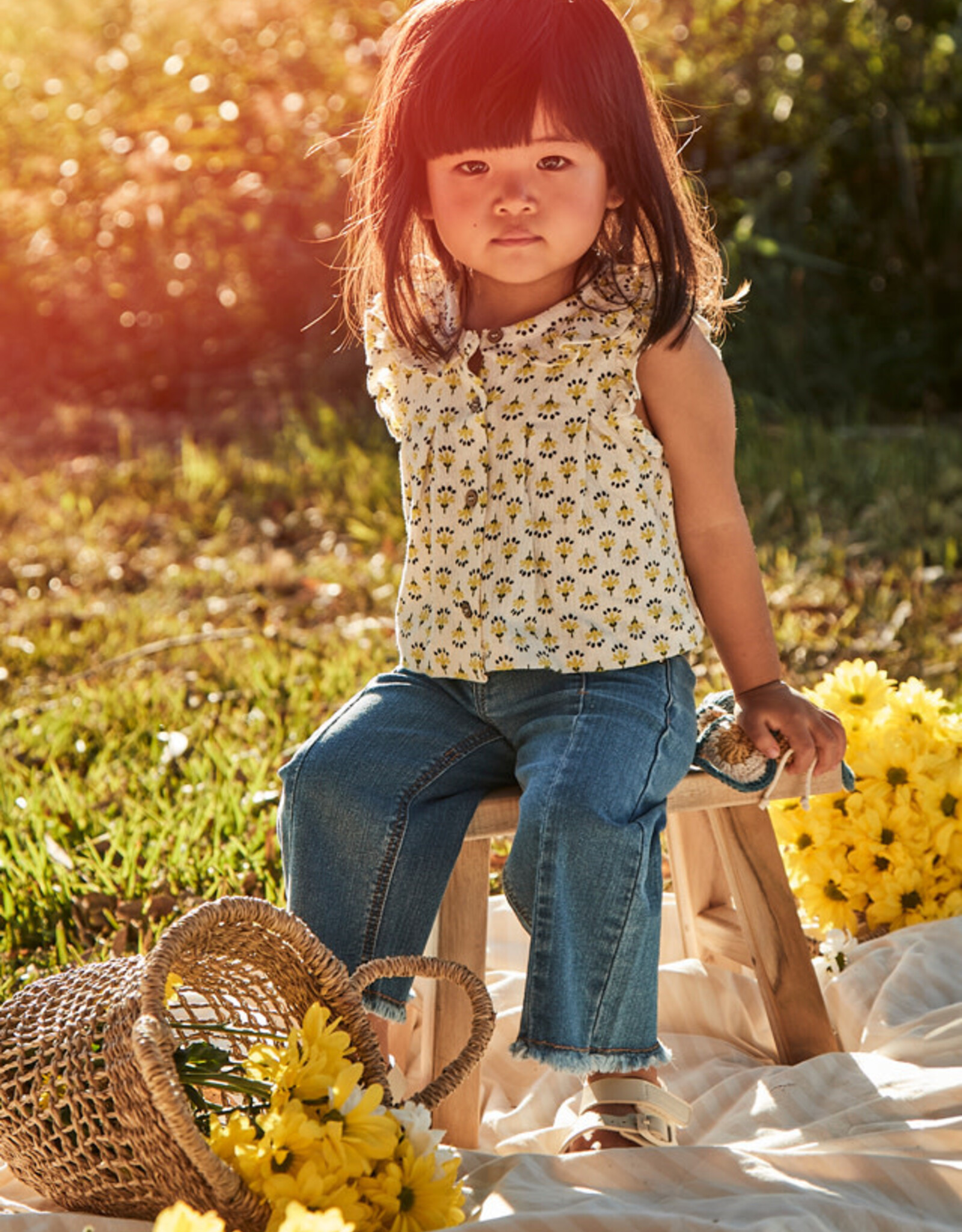 Mayoral Medium Denim Frayed Trousers