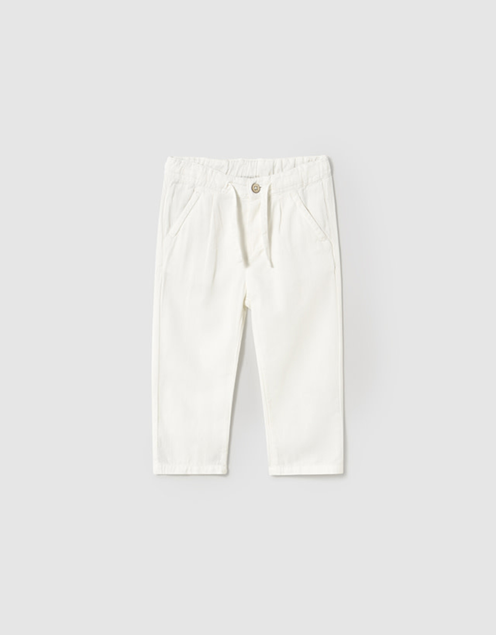 Mayoral White Linen Kids Pants