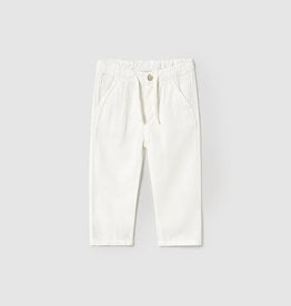 Mayoral White Linen Kids Pants