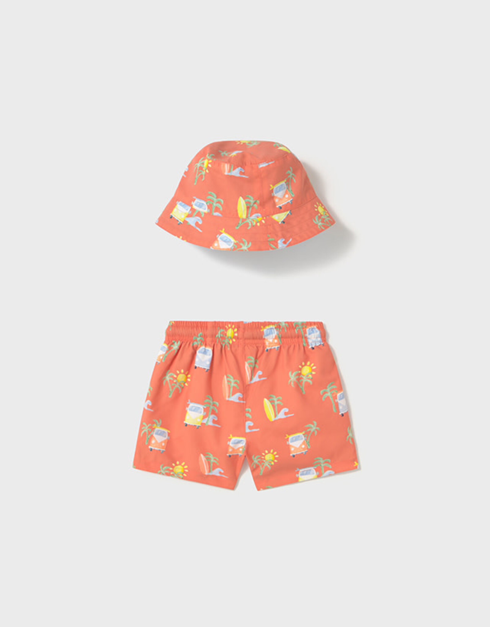 Mayoral Coral Tropics Swim Shorts w/Bucket Hat