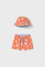 Mayoral Coral Tropics Swim Shorts w/Bucket Hat