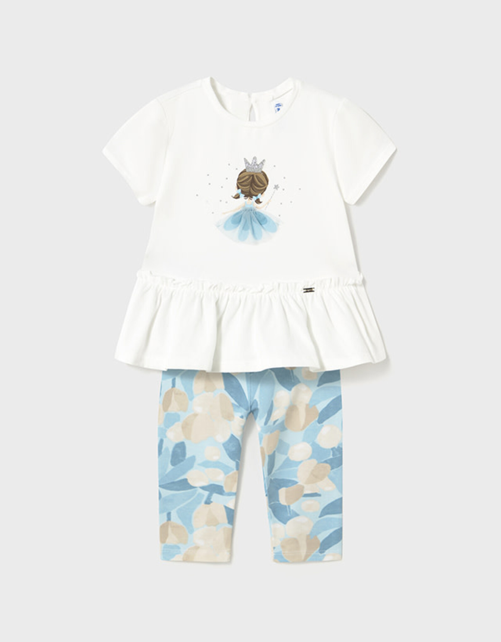 Mayoral Sky Floral Printed Leggings Set