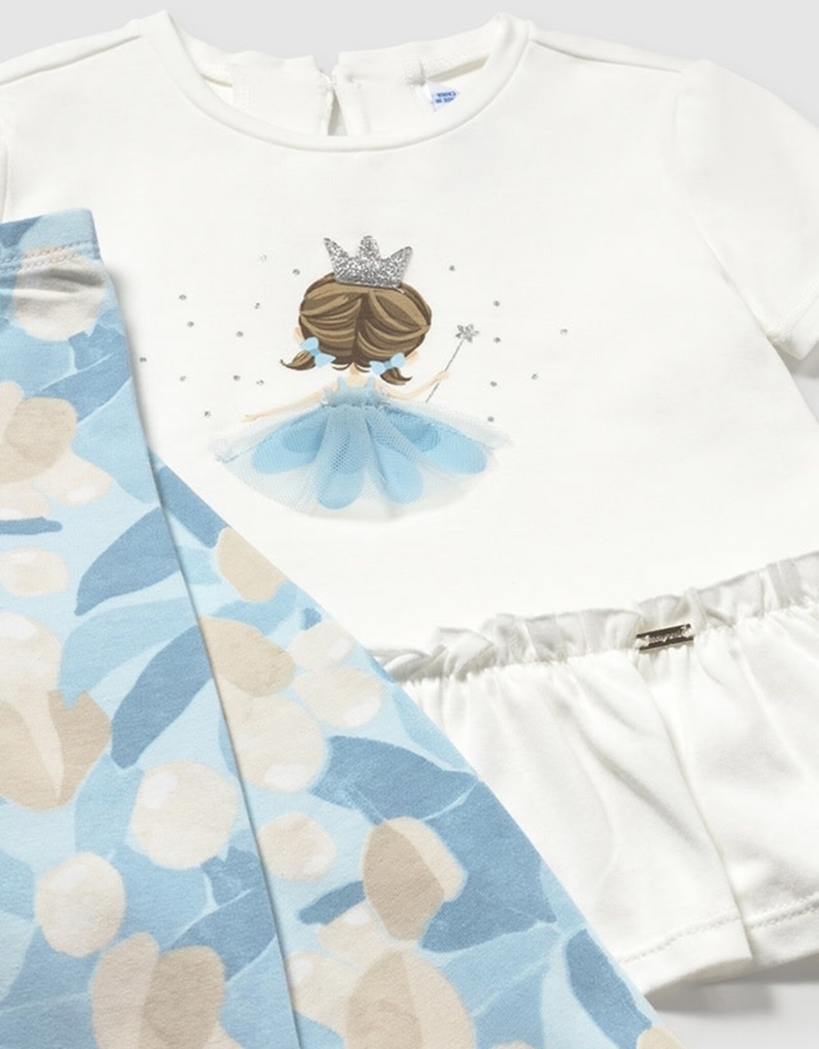Mayoral Sky Floral Printed Leggings Set