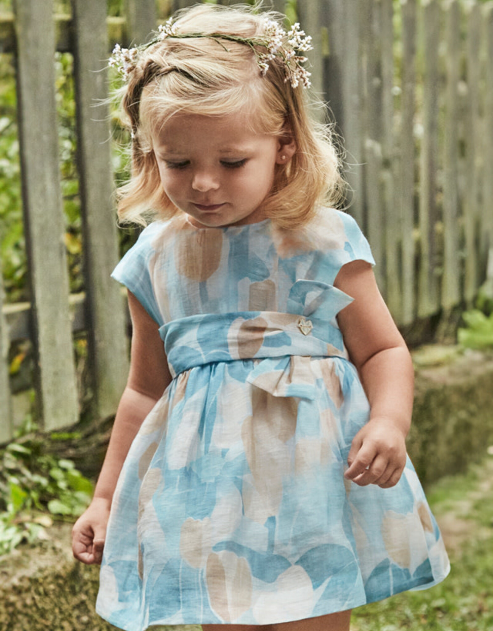 Mayoral Sky Floral Printed Dress