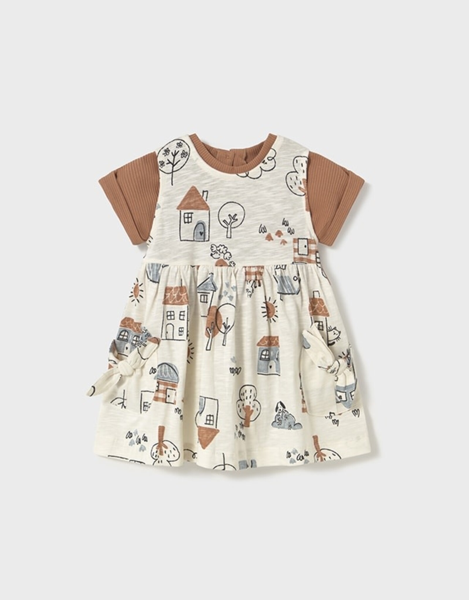 Mayoral Toffee 2 Pc Neighborhood Dress