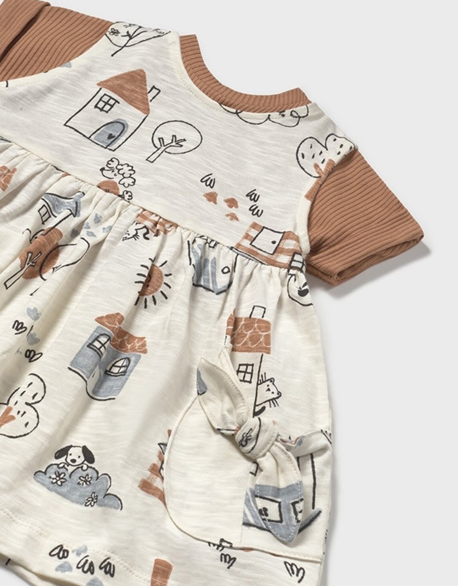 Mayoral Toffee 2 Pc Neighborhood Dress
