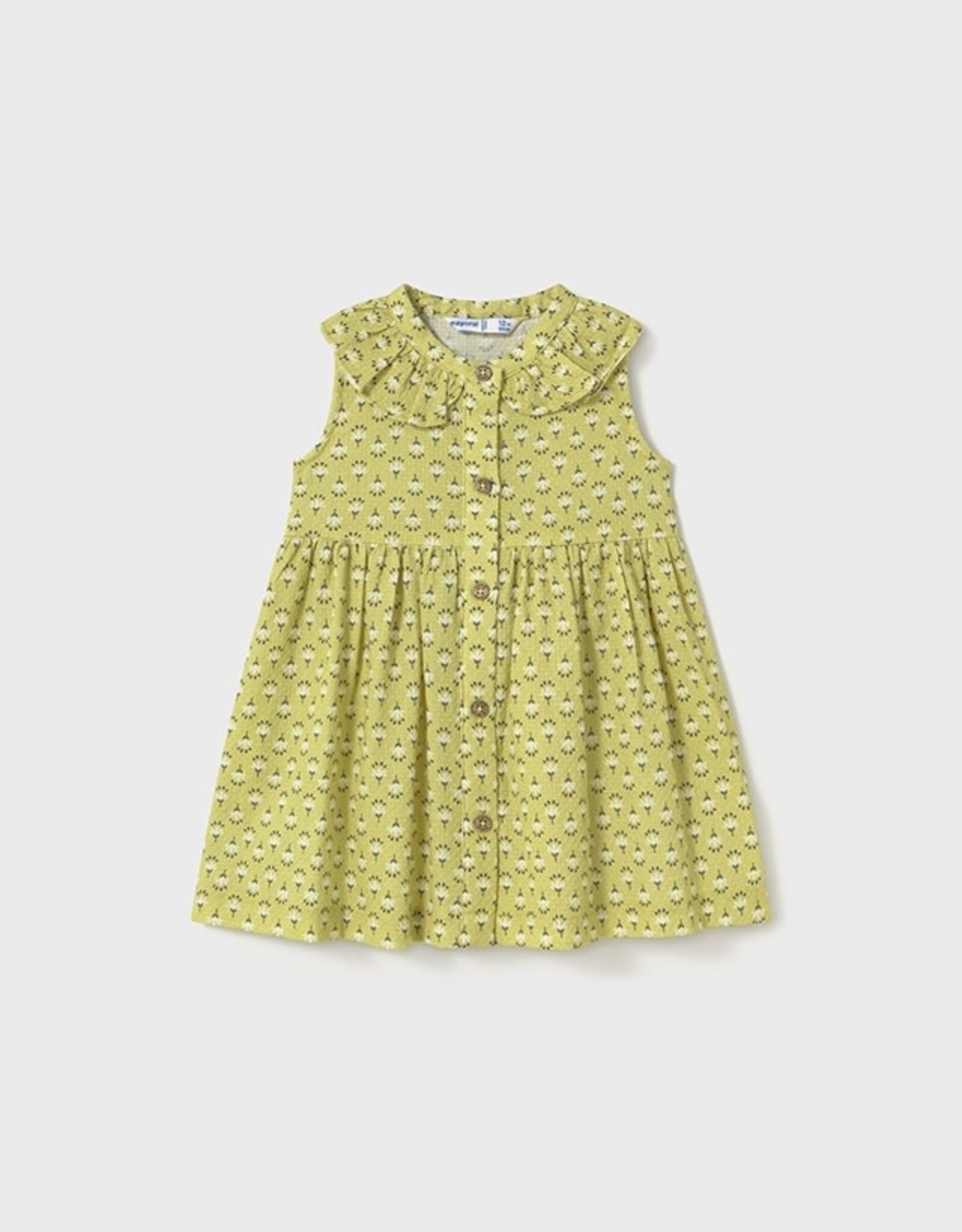 Mayoral Pistachio Flower Toddler Dress