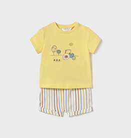 Mayoral Sunny Tractor Short and Shirt Set