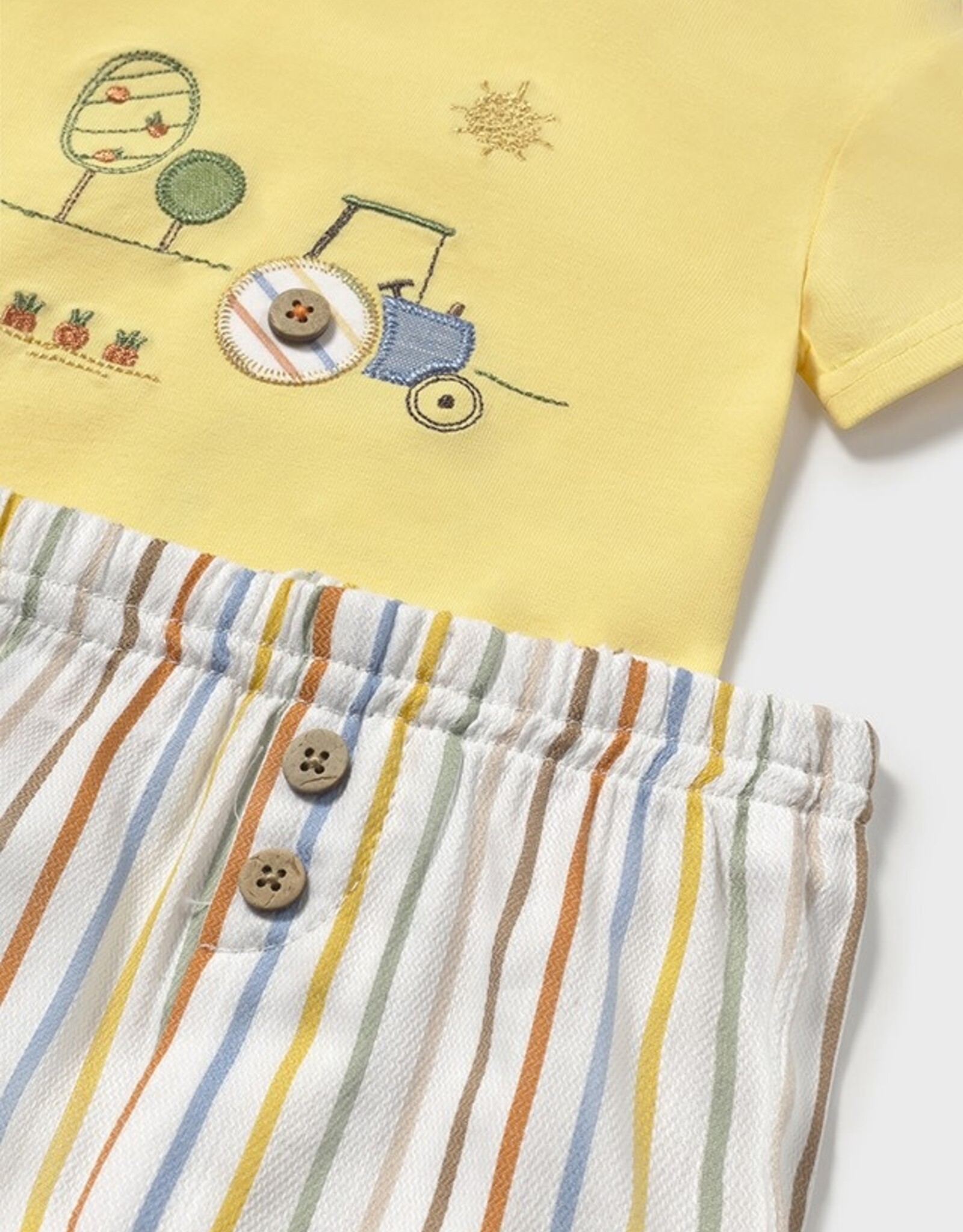Mayoral Sunny Tractor Short and Shirt Set