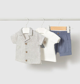 Mayoral Mountains Short Set with Overshirt (3 Pc)