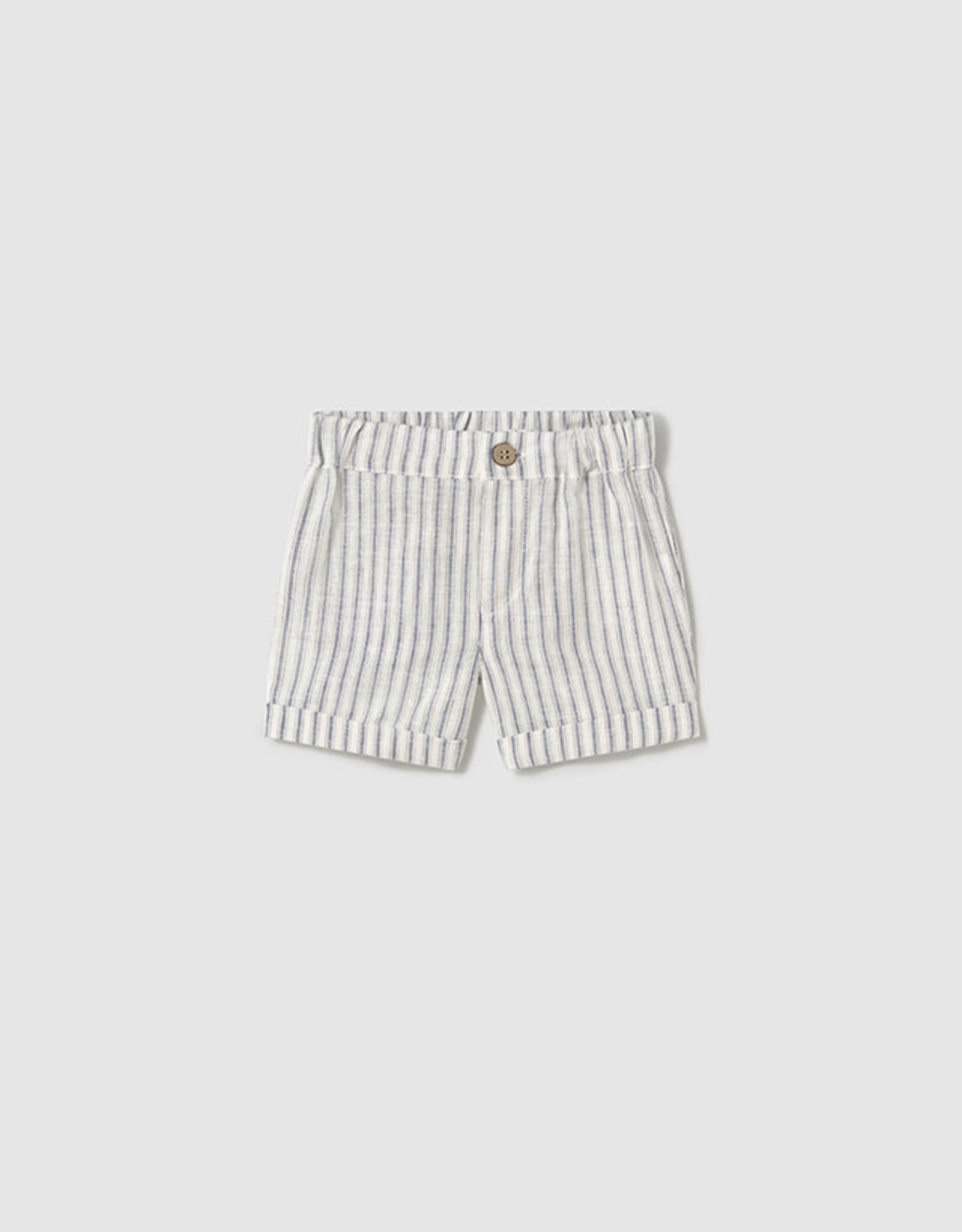 Mayoral Natural Stripe Baby Shorts