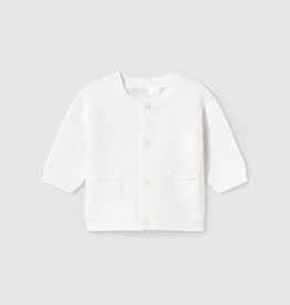 Mayoral Baby White Knit Mayoral Cardigan