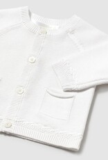 Mayoral Baby White Knit Mayoral Cardigan