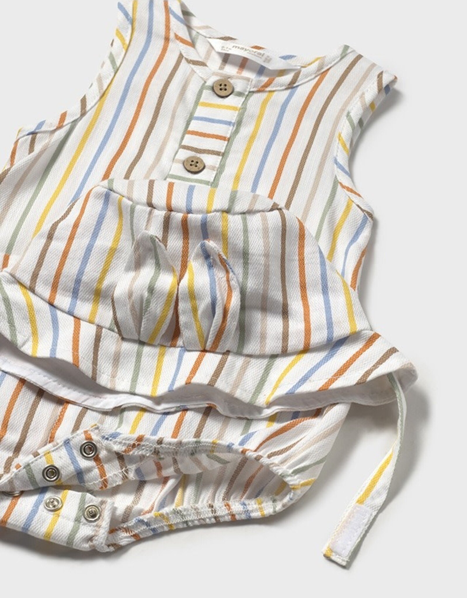 Mayoral Stripes Short Bodysuit w/Hat