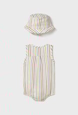 Mayoral Stripes Short Bodysuit w/Hat