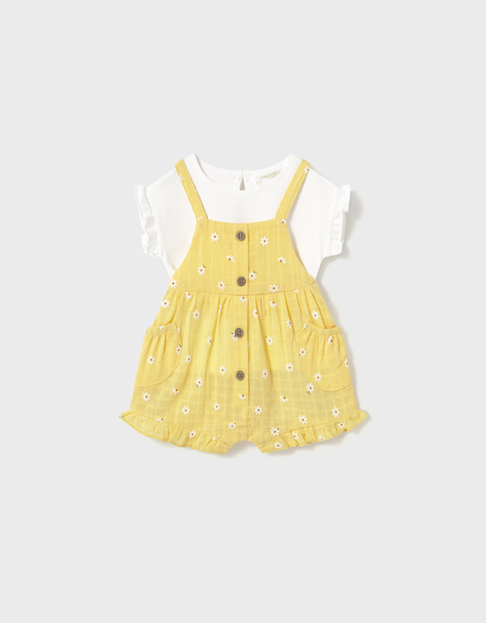 Mayoral Sunny Overall and Shirt Set