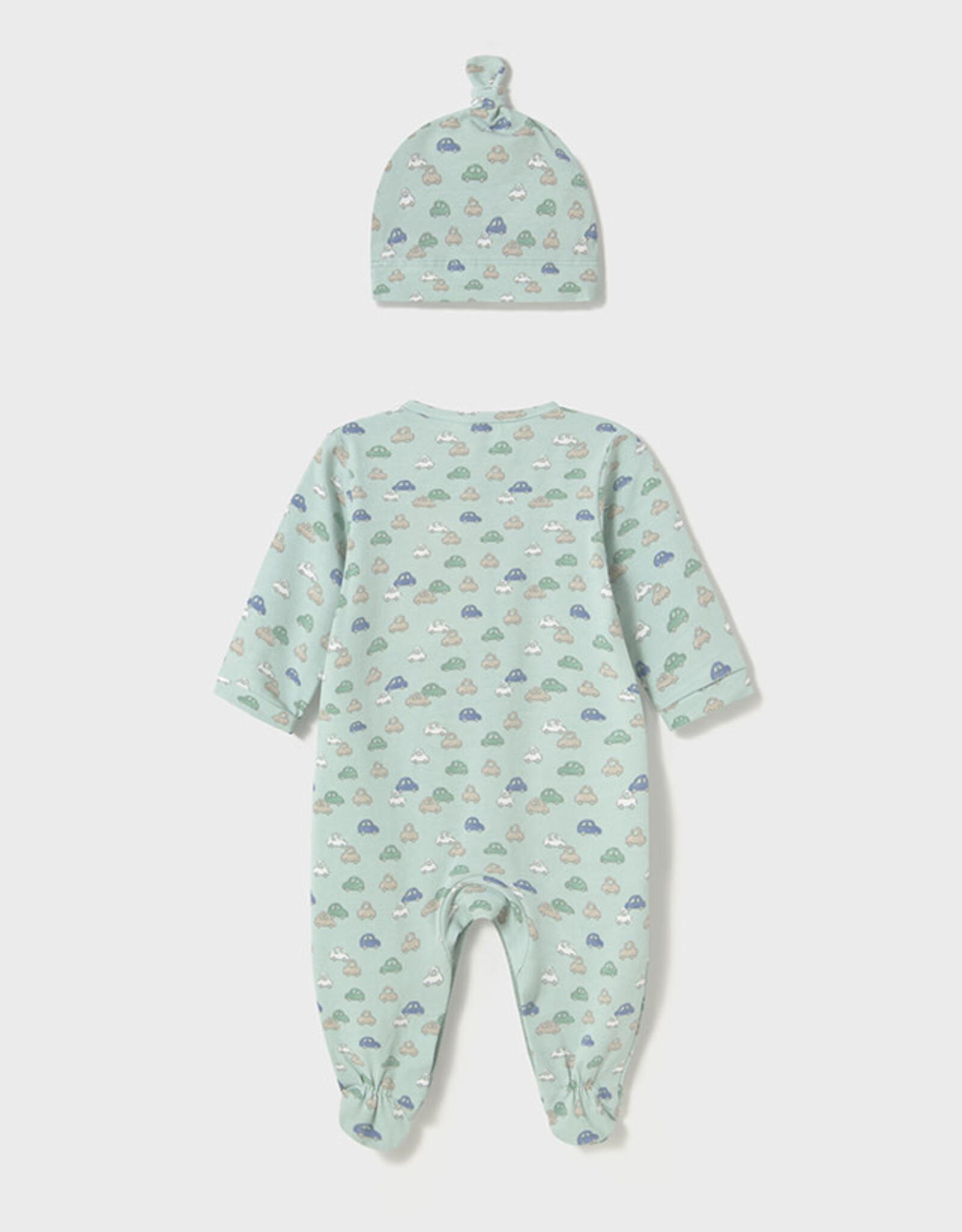 Mayoral Jade Cars Onesie w/Hat