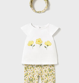 Mayoral Sunny Flower Leggings Set w/headband