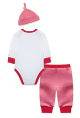 Little Me Valentine Hearts Bodysuit Set