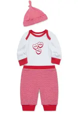 Little Me Valentine Hearts Bodysuit Set