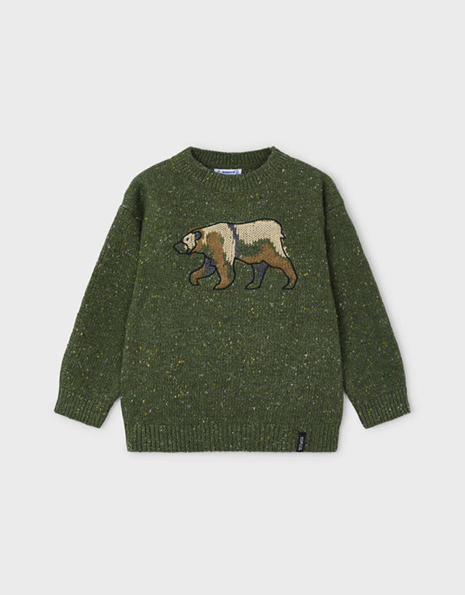 Mayoral Forest Green Bear Sweater