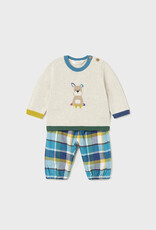 Mayoral Milk Puppy Sweater and Trousers Set