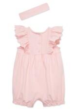 Little Me Rose Eyelet Romper & Headband