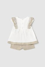 Mayoral Linen Girls Fancy Short Set