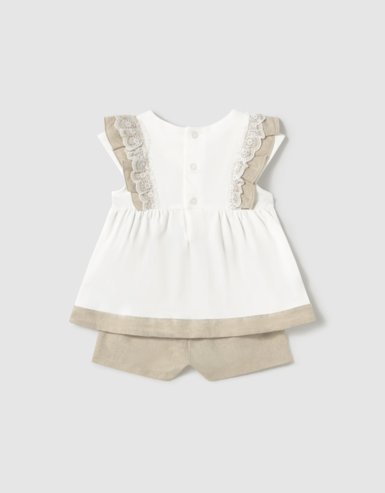Mayoral Linen Girls Fancy Short Set