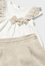 Mayoral Linen Girls Fancy Short Set