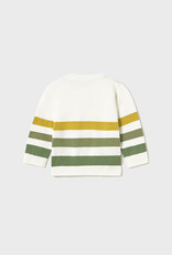 Mayoral Sage-Gold Stripe Romper