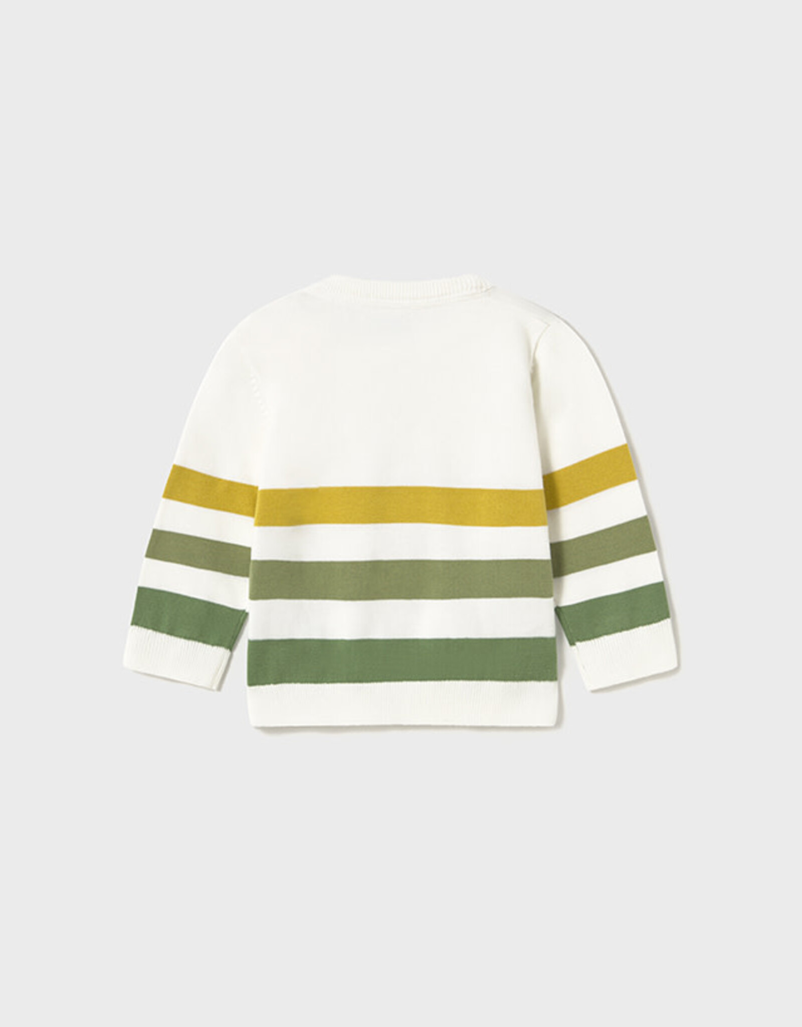 Mayoral Sage-Gold Stripe Romper