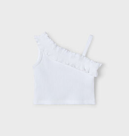 Mayoral White Ribbed Tank Shirt