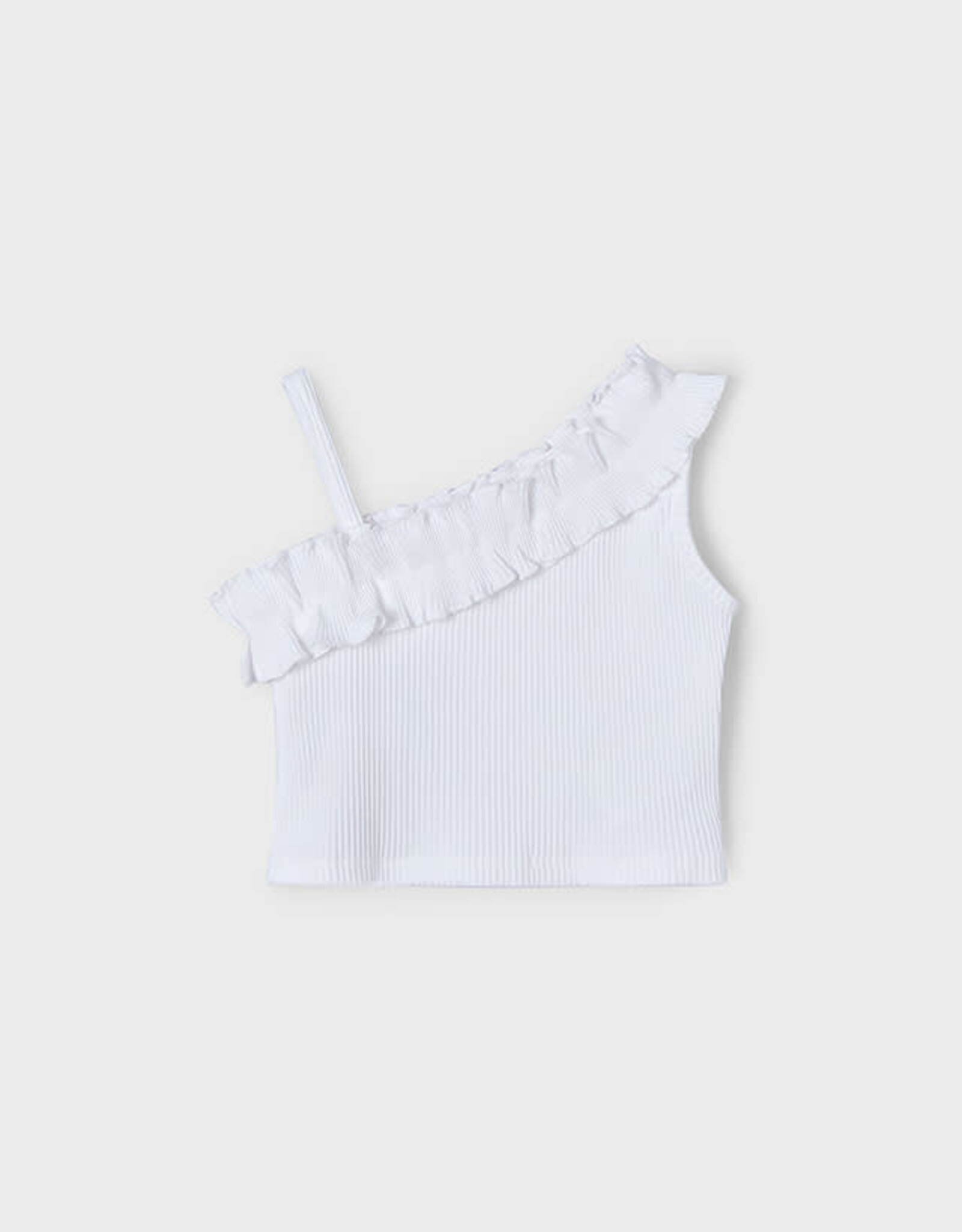 Mayoral White Ribbed Tank Shirt