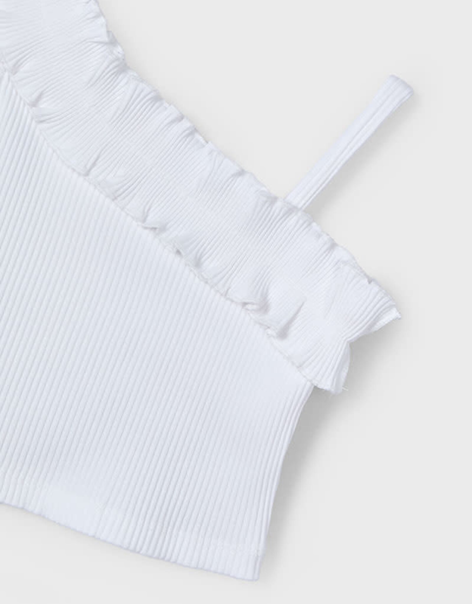 Mayoral White Ribbed Tank Shirt