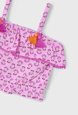 Mayoral Mauve Floral Printed Blouse