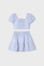 Mayoral Indigo Striped skirt set