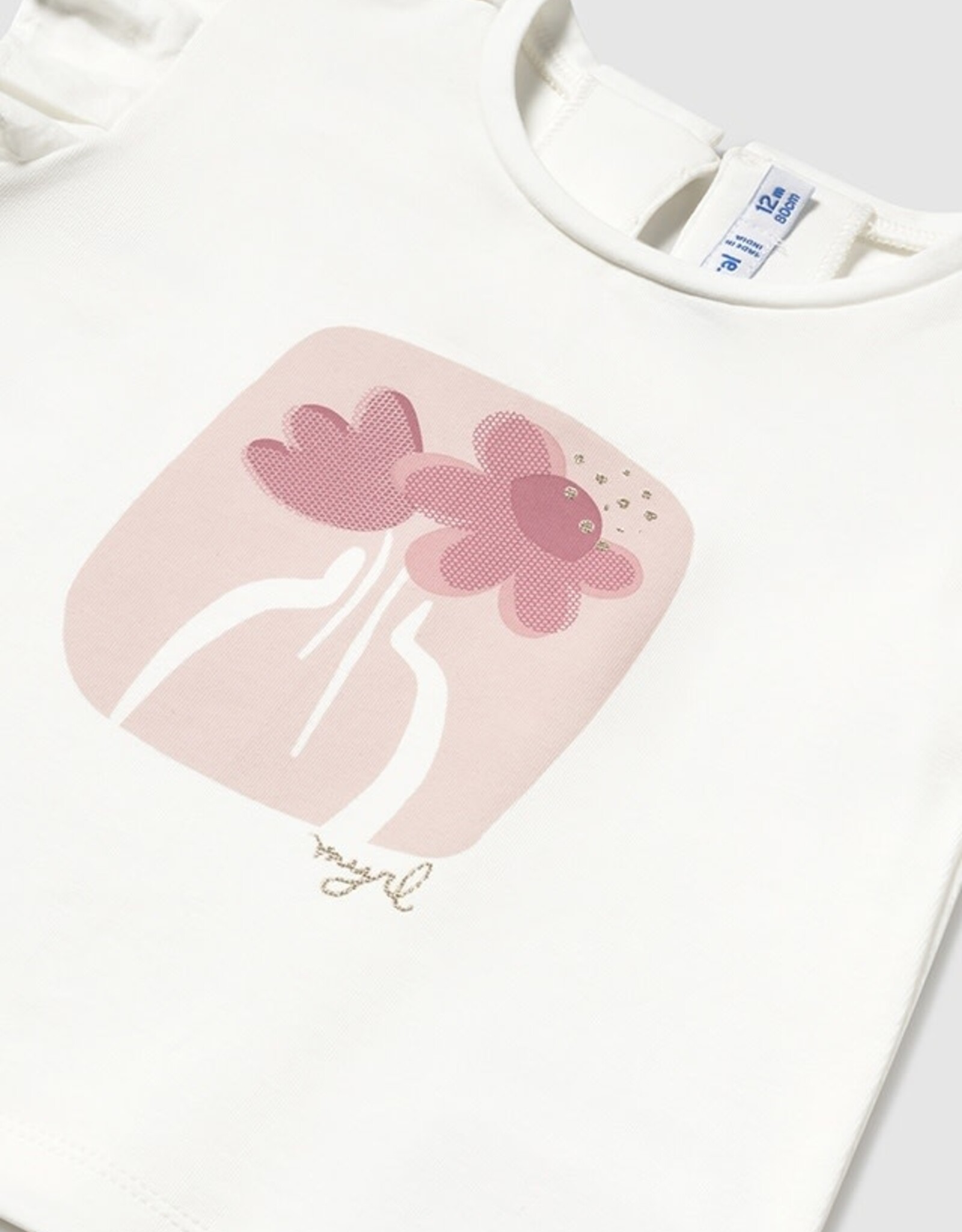Mayoral Pink Vase Short Sleeve T-Shirt