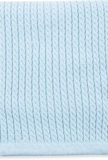 Little Me Blue Cable Knit Blanket