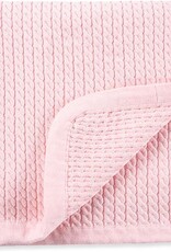 Little Me Pink Cable Knit Blanket