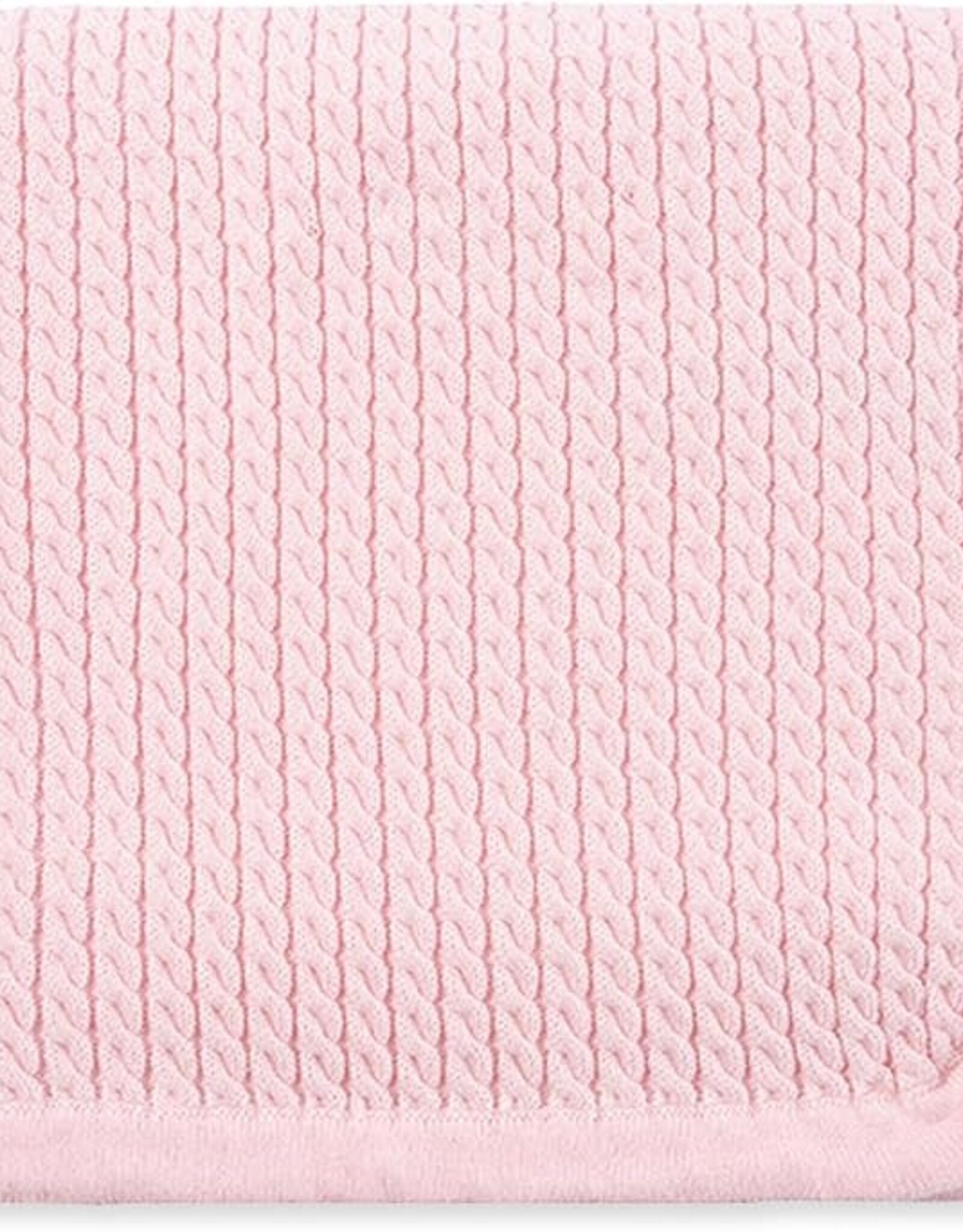 Little Me Pink Cable Knit Blanket
