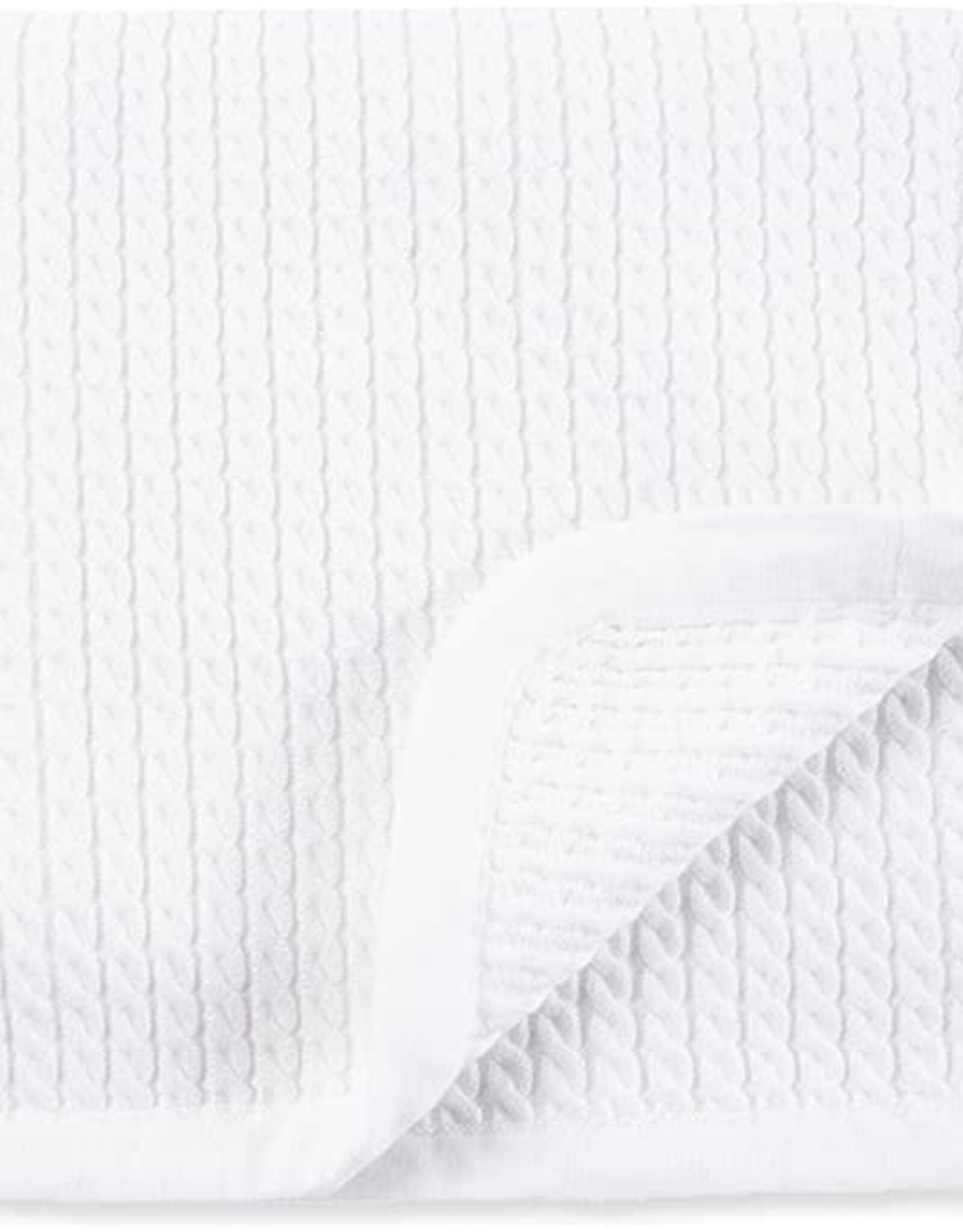 Little Me White Cable Knit Blanket