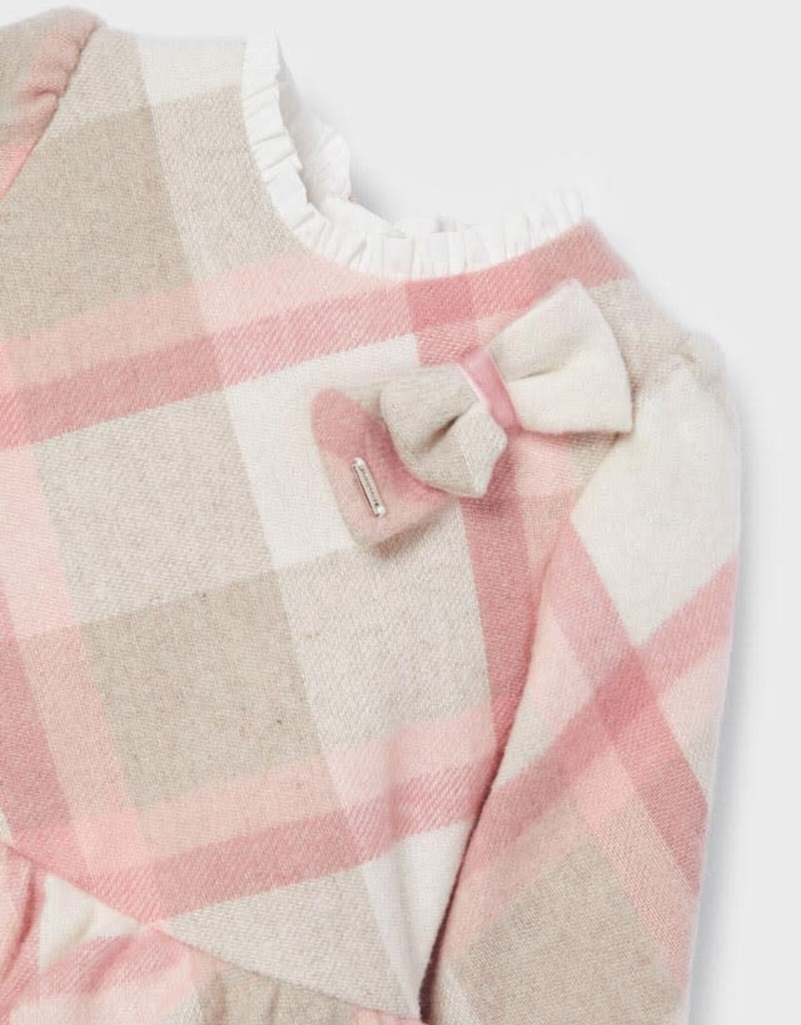 Blush Long Sleeve Plaid Dress