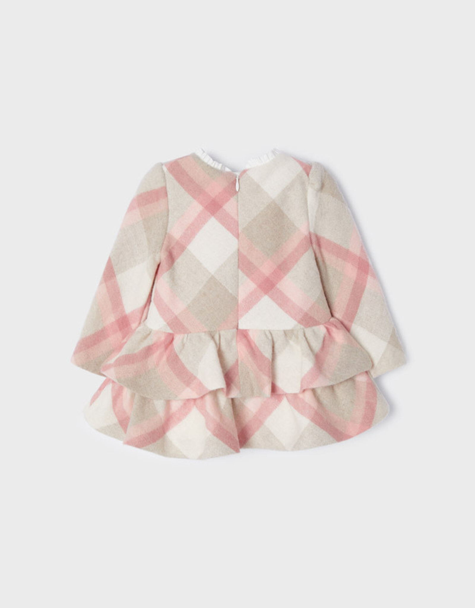 Blush Long Sleeve Plaid Dress