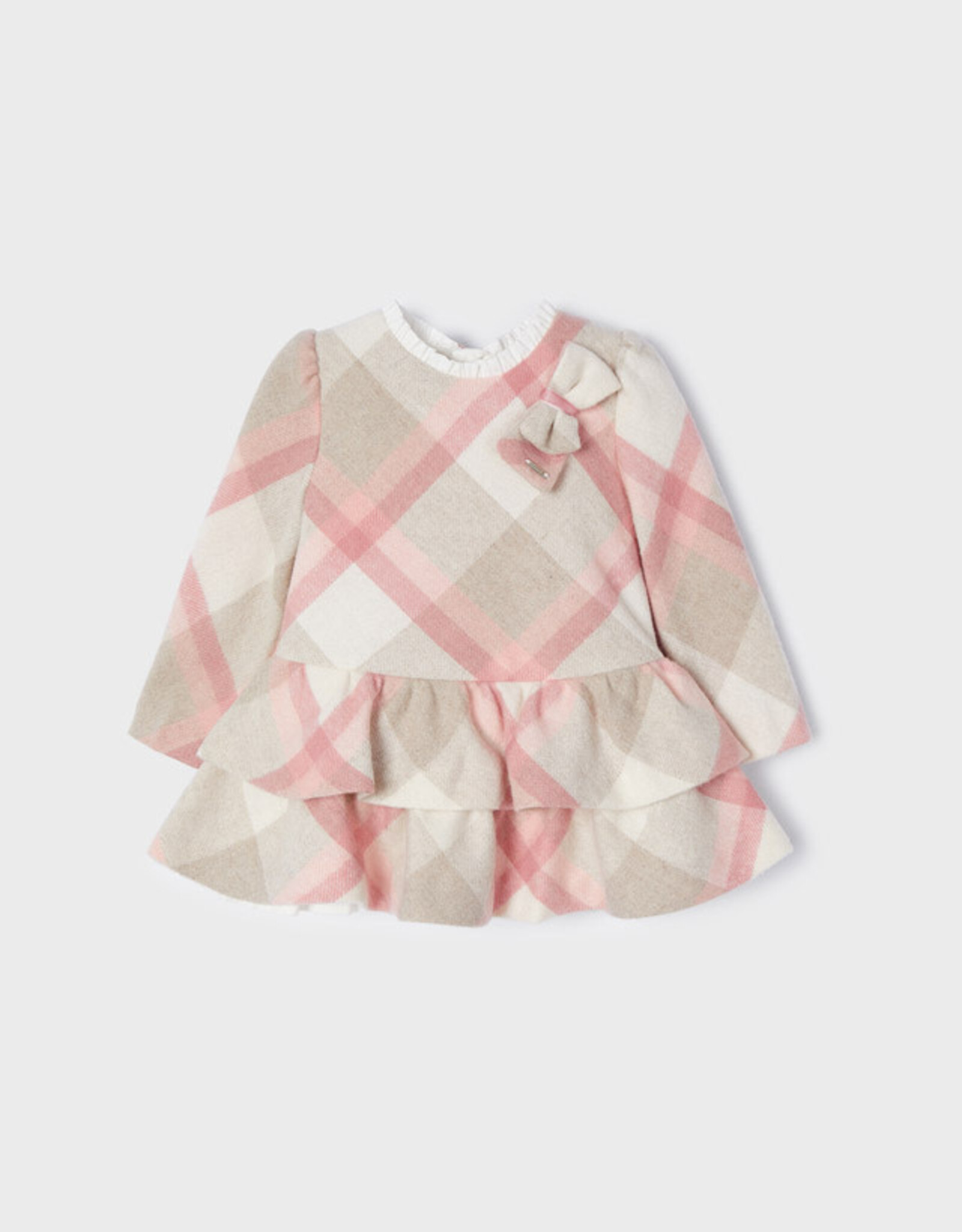 Blush Long Sleeve Plaid Dress