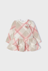 Blush Long Sleeve Plaid Dress